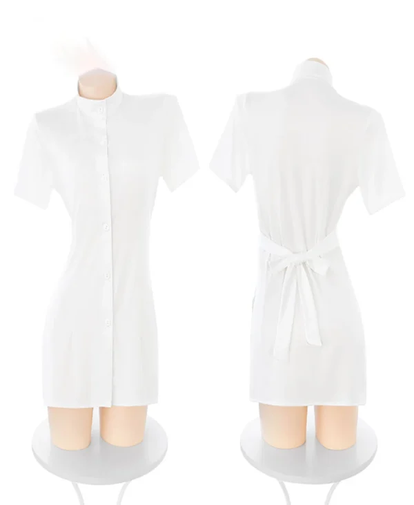 Ascetic Nurse Waist-cinching Dress - Image 4